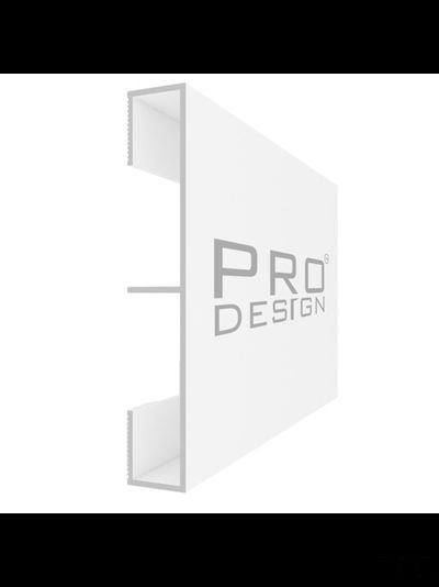 Алюминиевая вставка 1964 для плинтуса Pro Design 2,7 м.п. (12х80 мм) Белый муар
