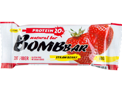 Батончик неглазированный "Клубника", 60г (Bombbar)