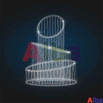 Светодиодная 3Д декорация Кольца 4 м