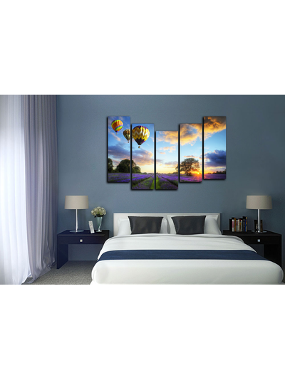 Модульная картина "Закат в полете"