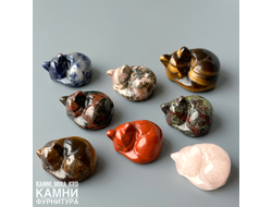 Сувенир "Кошка", вид камня в ассортименте, цена за штуку