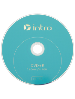 Носители информации DVD+R, 16x, Intro, Shrink/25, Б0016862