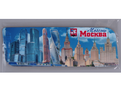 Гибкий сувенирный магнит 14х5 см. коллаж Набережная у Кремля  | оптовый интернет-магазин 2fru.ru