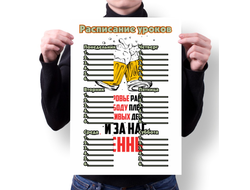 Расписание уроков на 23 февраля №17