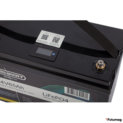 Литиевый тяговый аккумулятор Gelbert LiFePO4 (24V/65Ah/65A/1,560Wh) BT/Display