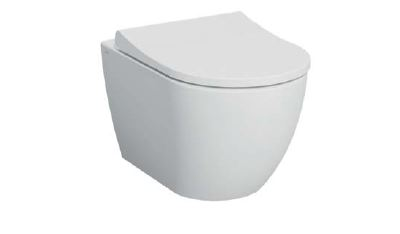 Комплект: подвесной безободковый унитаз Vitra Mia Round, с сиденьем с микролифтом, инсталляцией и кнопкой Root Round, хром глянцевый 9873B003-7201