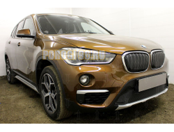 Защита радиатора BMW X1 II F48 2015- black низ PREMIUM