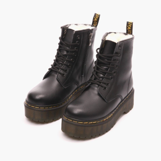 Зимние ботинки Dr Martens Jadon на платформе с мехом