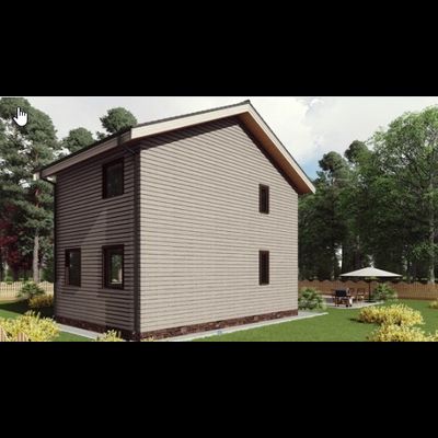 Двухэтажный каркасный дом с двумя спальнями 145м² (SK63)