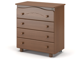 Детский комод Nuovita Perla, Noce scuro / Темный орех