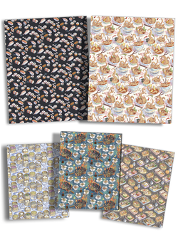 Тетради с СУШИ 5 дизайнов - 24 листа