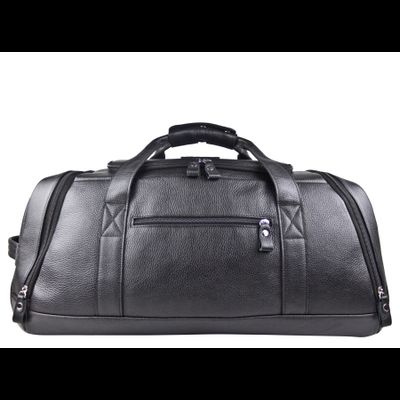 Кожаная дорожная сумка / рюкзак Napoli black 
(арт. 4034-01)