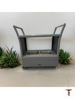 Сервировочный столик с гастроемкостями для льда