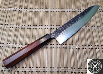 Нож Sakai Takayuki Super Hammered Black Santoku 7&quot; (Сантоку)