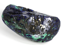 Азурит, Малахит, Азуромалахит, полировка крупная, Россия (70*42*33 мм, 163 г) №35631