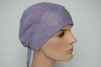 Сиреневый женский берет весна 2024