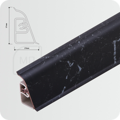 Плинтус для столешницы CEZAR BL44 071 Черный мрамор