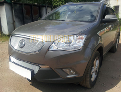 Защита радиатора Ssang Yong Actyon (C200) 2010-2013 chrome низ