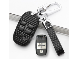 Чехол для ключа Киа Оптима 2012-2020 (Натуральная кожа King)