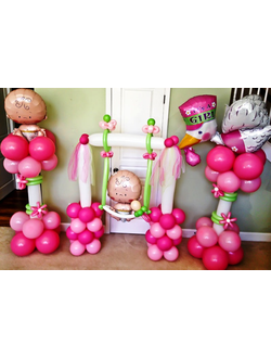 Шары, фигуры, фонтаны из шаров на Выписку из роддома в Орле по доступным ценам "О'Да!"