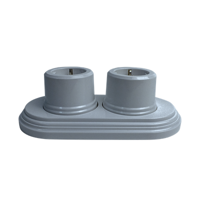 ретро рамка двойная серая с розетками