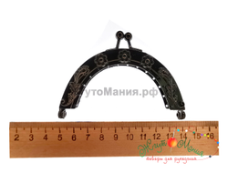 Металлическая застёжка для сумки - ВС-15 Фермуар 8см*4,5см - ЧЁРНЫЙ