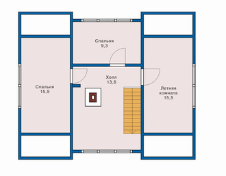 Каркасный дом, 1 этаж + мансарда, общая площадь: 171,4 кв.м