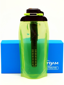 Складная бутылка для воды арт. B086YGS/UF с UF/ACF фильтром