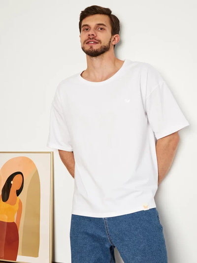 МУЖСКАЯ ФУТБОЛКА БЕЛАЯ  "ВОЗДУШНАЯ"