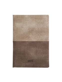 Ежедневник датированный 2021, коричнев, А5, 176л., Toronto AZ1042emb/brown