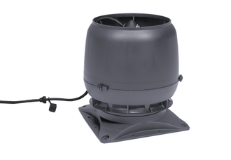 Вентилятор Vilpe E190S/125, 0-500 м3/час, с основанием 300х300мм серый