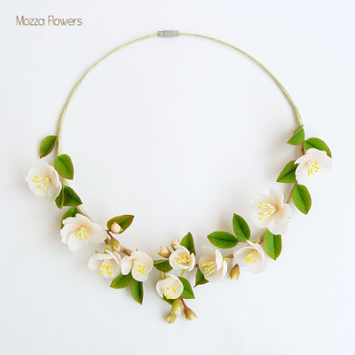 Колье с яблоней "Нежнее нежного".