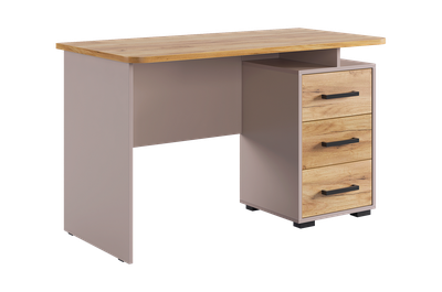 Стол компьютерный 1200 Лайт-2 кашемир/дуб крафт золотой