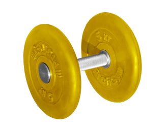 ГАНТЕЛЬ ОБРЕЗИНЕННАЯ "PROFIGYM" С ХРОМИРОВАННОЙ РУЧКОЙ 11 КГ