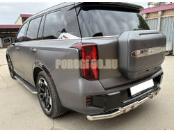 Защита заднего бампера двойная с перемычками Папа Тюнинг d60/42 для GAC GS8 2025-