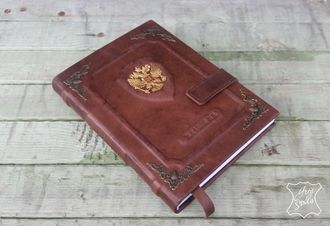 блокнот купить, подарок руководителю, ежедневник с гербом, блокнот ручной работы, ежедневник купить