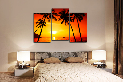 Модульная картина "Райские пальмы"