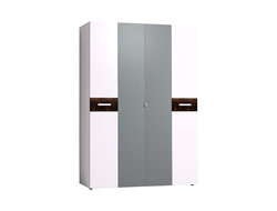 Спальня НОРВУД - НОРВУД 555 Шкаф для одежды и белья Белый-Орех шоколадный