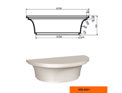 Капитель к фасадной полуколонне LEPNINAPLAST ПЛВ-205/4 HALF
