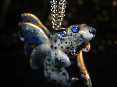 Волшебное колье "Снежная Ночница, Крылатая Мышка", Новогодний подарок