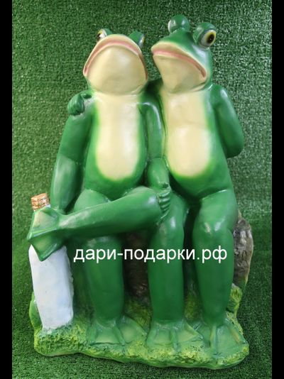 Лягушки на пне   75*63см  6,7кг   полистоун Россия 6997/012263