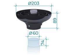 Светильник ШАР Зеркальное золото 400мм
