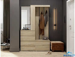 Прихожая "КРОНА" 1260*1980*350 (сонома)