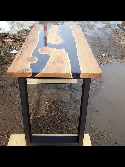 обеденный стол из карагача две реки с островами