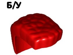 ! Б/У - Minifigure, Hair Wide Mohawk with Coiled Texture, Red (27385 / 6215544) - Б/У