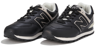 New Balance 574 Black White Leather