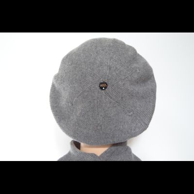 Вязаный шарф из кашемира Vizio Италия 9000 S серый