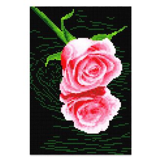 Алмазная мозаика Anya Розовая роза-20х30см.