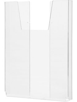 Карман настенный Attache объемный 1 отделение, вертикальное (прозрачный)