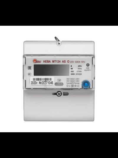 Счетчик электроэнергии однофазный многотарифный НЕВА 124 AS OP, 5(60)А